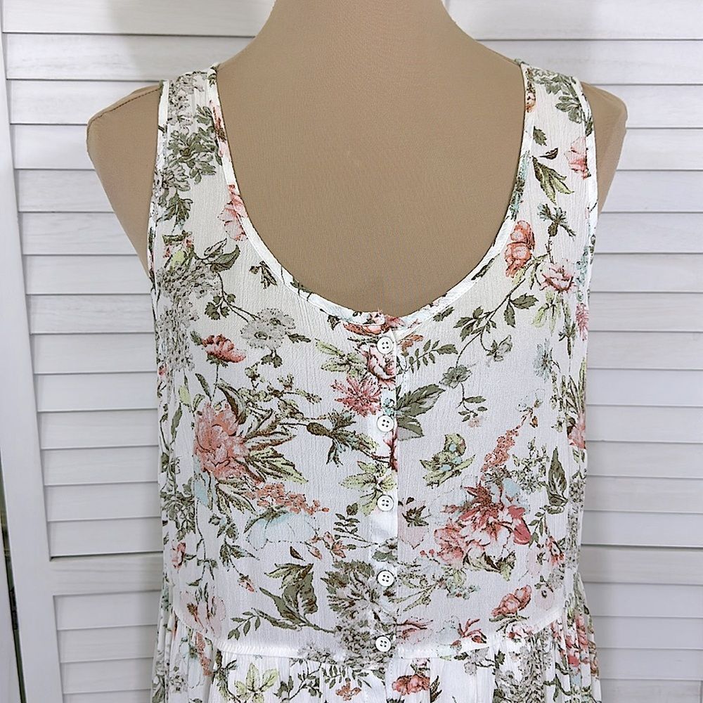 Frye Midi Dress Size Large Prairie Cottagecore Pockets NWOT - Picture 6 of 16